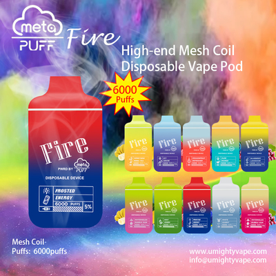 Warna Kontras 6000 Puff High End Mesh Coil 10 Flavours Disposable Vape