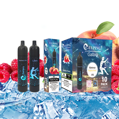 20mg MTL Vape Pen 12 Rasa Uvping Galaxy 7000 Puffs Sekali Pakai Vape Bar